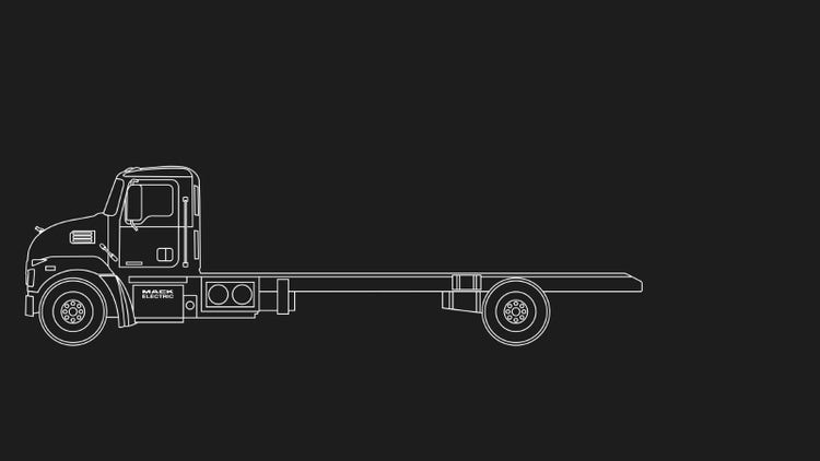 A drawing of a truck