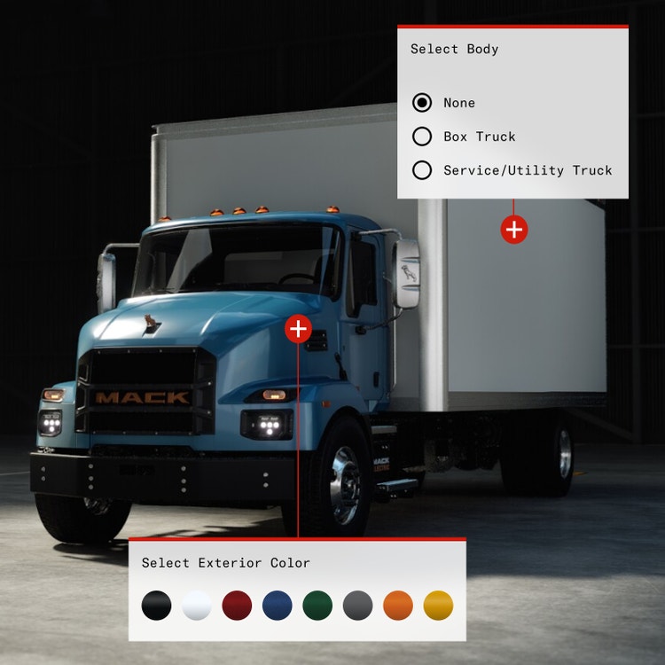 Builder tool to customize Mack MD Truck, ground up.