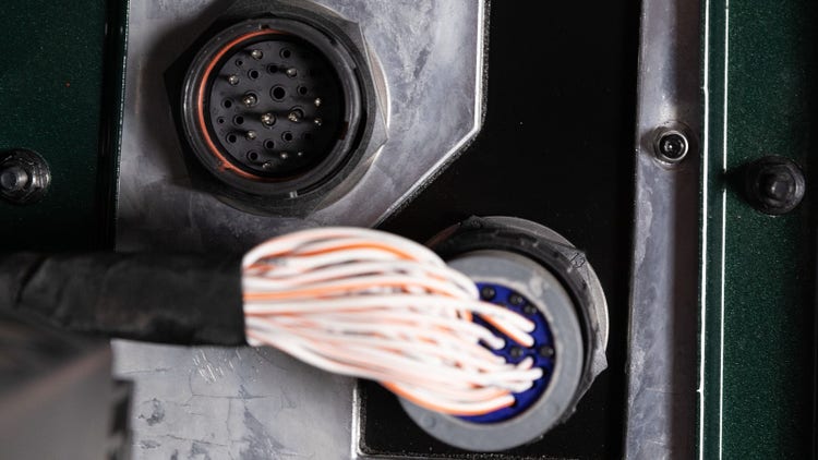 Pre-wired connections for Cummins and Allison in the truck.