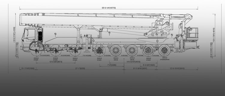 Black outline of the truck internals.